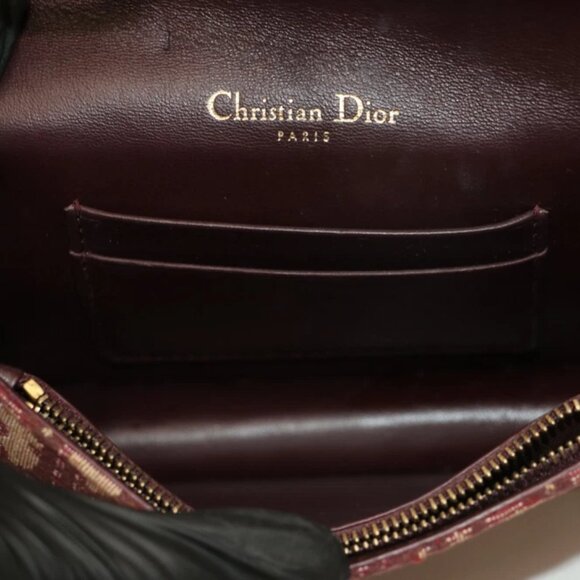 CHRISTIAN DIOR Oblique Saddle Belt Bag Burgundy 05-RU-1129 - Picture 2 of 15